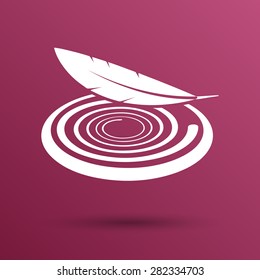 icon vector fabric button isolated soft white symbol luxury upholstery.