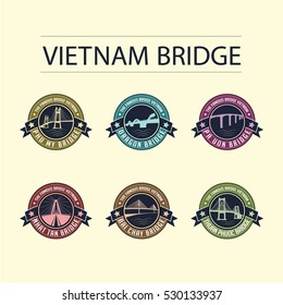 (icon vector) The famous Vietnam bridge