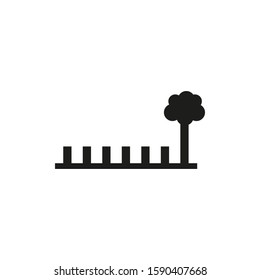 icon vector, felled forest formed with simple shapes