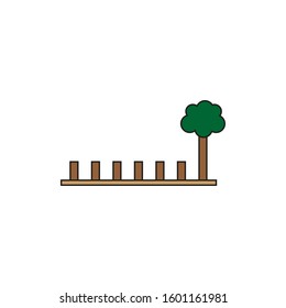icon vector, felled forest formed with simple shapes