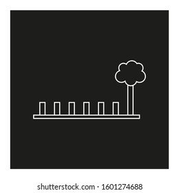 icon vector, felled forest formed with simple shapes