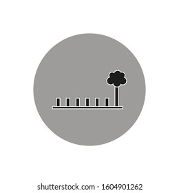 icon vector, felled forest formed with simple shapes