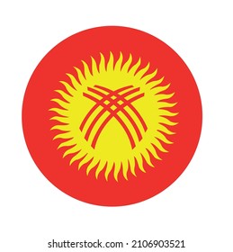 Icon in the vector flag of the Kyrgyz Republic