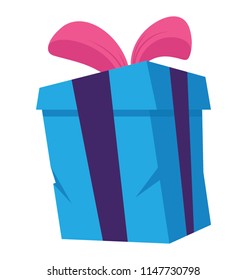 
Icon vector in flat style presenting goodies gift box
