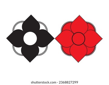 icon , vector , icon flower , black , red 