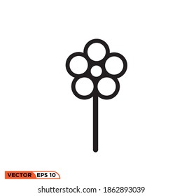 Icon vector flower graphic template 