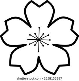 icon vector flowers design, with various design shapes and frame, with a hand drawn black outline style for summer, summer and flowers.