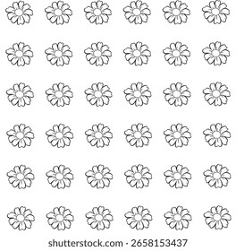 icon vector flowers design, with various design shapes and frame, with a hand drawn black outline style for summer, summer and flowers.
