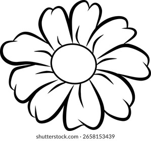 Diseño de flores de Vector de icono, con varias Formas de diseño y marco, con un estilo de contorno negro dibujado a mano para verano, verano y flores.