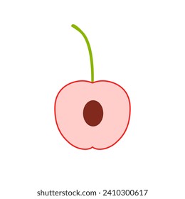 Сherry icon vector. Fruits illustration sign. Vitamins symbol. Vegetarian logo. Food mark.