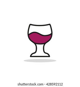 icon vector glass of wine