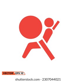 Icon vector graphic of AIRBAG WARNING