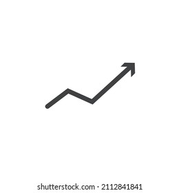Icon vector graphic of arrow up 