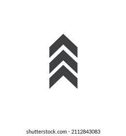 Icon vector graphic of arrow up bolt