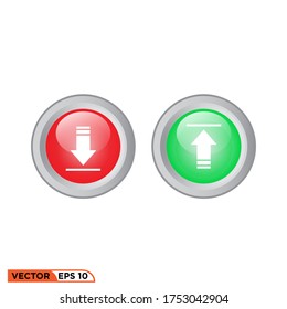 Icon vector graphic of arrow button style design, good for web template eps 10 etc