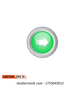Icon vector graphic of arrow button style design, good for web template eps 10 etc