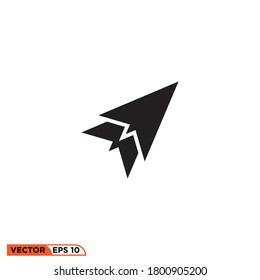 Icon vector graphic of arrow cursor, good for template web etc
