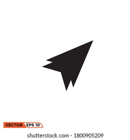 Icon vector graphic of arrow cursor, good for template web etc