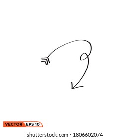 Icon vector graphic of Arrow Hand Drawn style