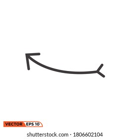 Gráfico vectorial de icono del estilo de flecha dibujado a mano