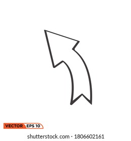 Icon vector graphic of Arrow Hand Drawn style