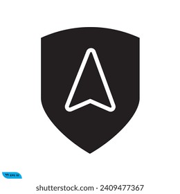 Icon vector graphic of arrow shield