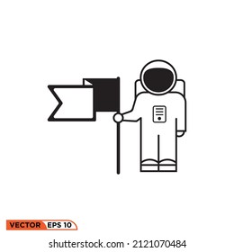 Icon vector graphic of Astronaut