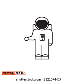 Icon vector graphic of Astronaut