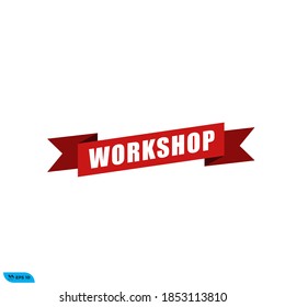 Gráfico vectorial de icono del título del taller de forma de banner