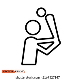 Icon vector graphic of baseball