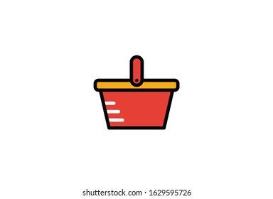 Icon Vector Graphic of  Basket Perfect for restaurant