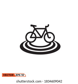 Icon vector graphic of bike, good for template web etc