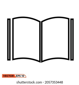 Icon vector graphic of book
