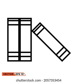 Icon vector graphic of book