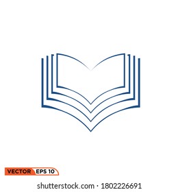 Gráfico vectorial de iconos del libro, bueno para la plantilla