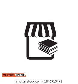 Symbol, Vektorgrafik des Buchladens, gut für Vorlage