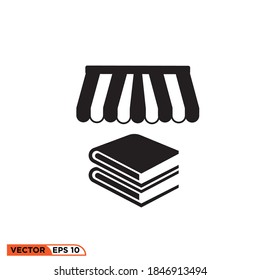 Icon vector graphic of book shop, good for template