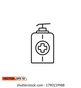Icon vector graphic of bottle, good for template web etc