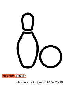 Icon vector graphic of bowling sport