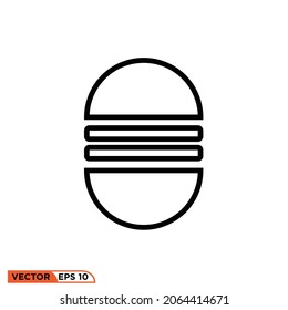 Icon vector graphic of burger