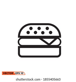 Icon vector graphic of burger food, good for template