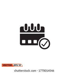 Icon vector Graphic of Calendar Agenda, Good For Symbol Logo Template Web etc
