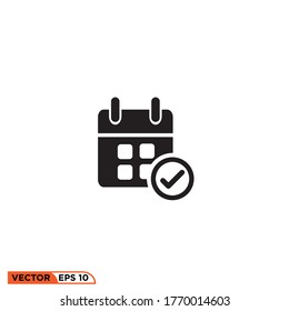 Icon vector Graphic of Calendar Agenda, Good For Symbol Logo Template Web etc