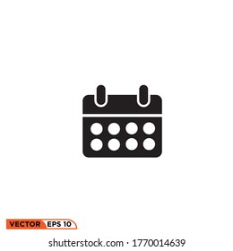 Icon vector Graphic of Calendar Agenda, Good For Symbol Logo Template Web etc