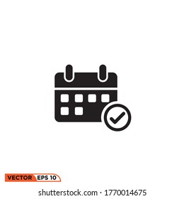 Icon vector Graphic of Calendar Agenda, Good For Symbol Logo Template Web etc