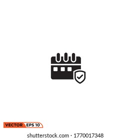 Icon vector graphic of Calendar Agenda, Good for Symbol Logo Template Web Etc