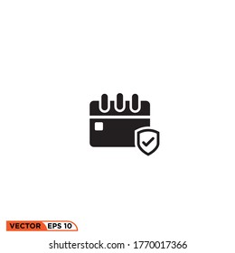 Icon vector graphic of Calendar Agenda, Good for Symbol Logo Template Web Etc