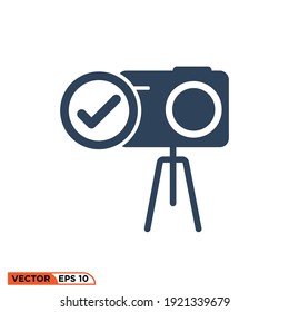 Icon vector graphic of camera aproved , perfect for pixel
