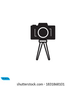 Icon vector graphic of camera photo, good for template