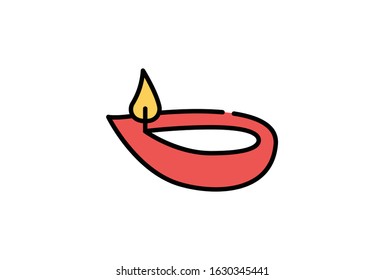 Icon Vector Graphic of Candle  perfect for celebration